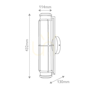 Saylor kis LED fali lámpa - Heritage Brass sárgaréz Elstead small 7