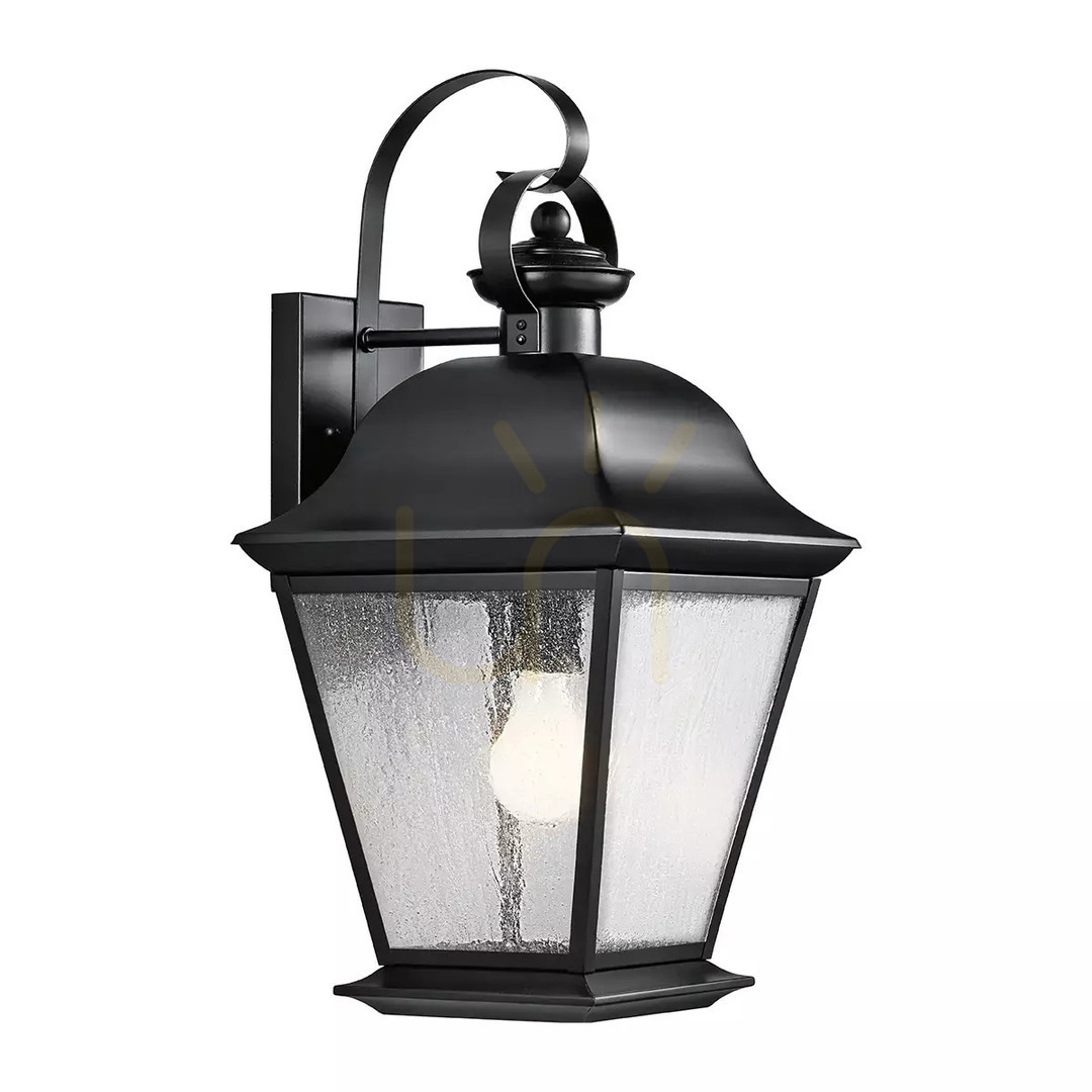 Mount Vernon Large Wall Sconce - 1 Light Source - Black Elstead