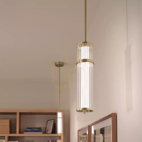 Jelölje be Riven LED függőlámpa – pezsgőbronz Elstead