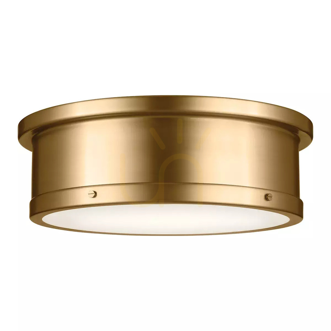 Large "Hearts" Ceiling Light - 3 Light Sources - Brushed Natural Brass by Elstead
