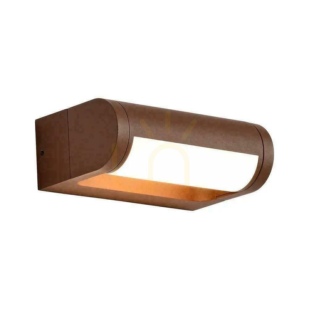 V-TAC 10W CREE CHIP Adjustable IP65 Corten Brown Garden Wall Sconce VT-120012-C 3000K 1550lm 6-Year Warranty