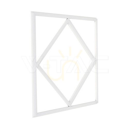 Jelölje be Beépíthető LED panel V-TAC VT-6164 Diamond-in-Square 64W 6720 lm 6500K 595x595 mm fehér