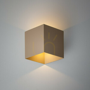 Cube Beige LED fali lámpa, IP54 small 1