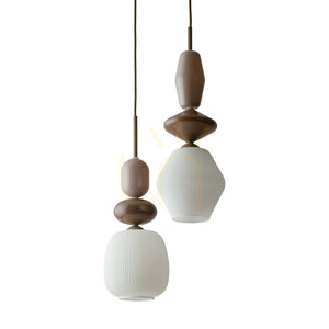 TK-Lighting ZEN Sabia Fuso White 11860 függőlámpa, 1×E14, fehér és bézs small 10
