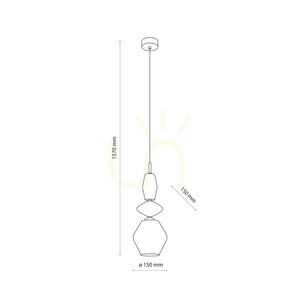 TK-Lighting ZEN Sabia Fuso White 11860 függőlámpa, 1×E14, fehér és bézs small 9