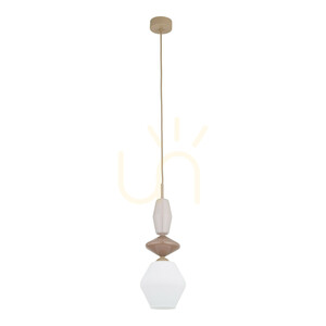 TK-Lighting ZEN Sabia Fuso White 11860 függőlámpa, 1×E14, fehér és bézs small 0