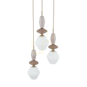 TK-Lighting ZEN Sabia Fuso White 11862 függőlámpa, 3×E14, bézs és fehér small 4