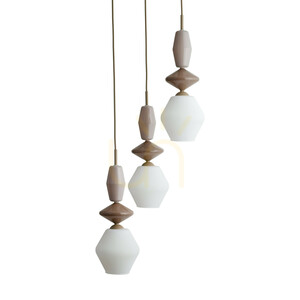 TK-Lighting ZEN Sabia Fuso White 11862 függőlámpa, 3×E14, bézs és fehér small 5