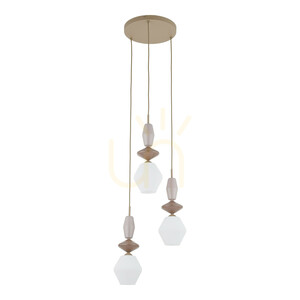 TK-Lighting ZEN Sabia Fuso White 11862 függőlámpa, 3×E14, bézs és fehér small 6