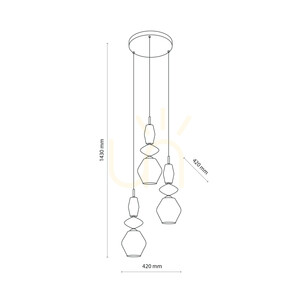 TK-Lighting ZEN Sabia Fuso White 11862 függőlámpa, 3×E14, bézs és fehér small 8