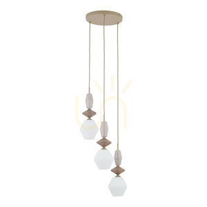 TK-Lighting ZEN Sabia Fuso White 11862 függőlámpa, 3×E14, bézs és fehér small 0