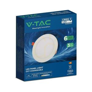 V-TAC PRO SLIM 12 W-os LED CREE chipes süllyesztett spotlámpa, kerek, 170 × 12 mm, CCT VT-1207CCT, 1150 lm, 6 év garancia small 4