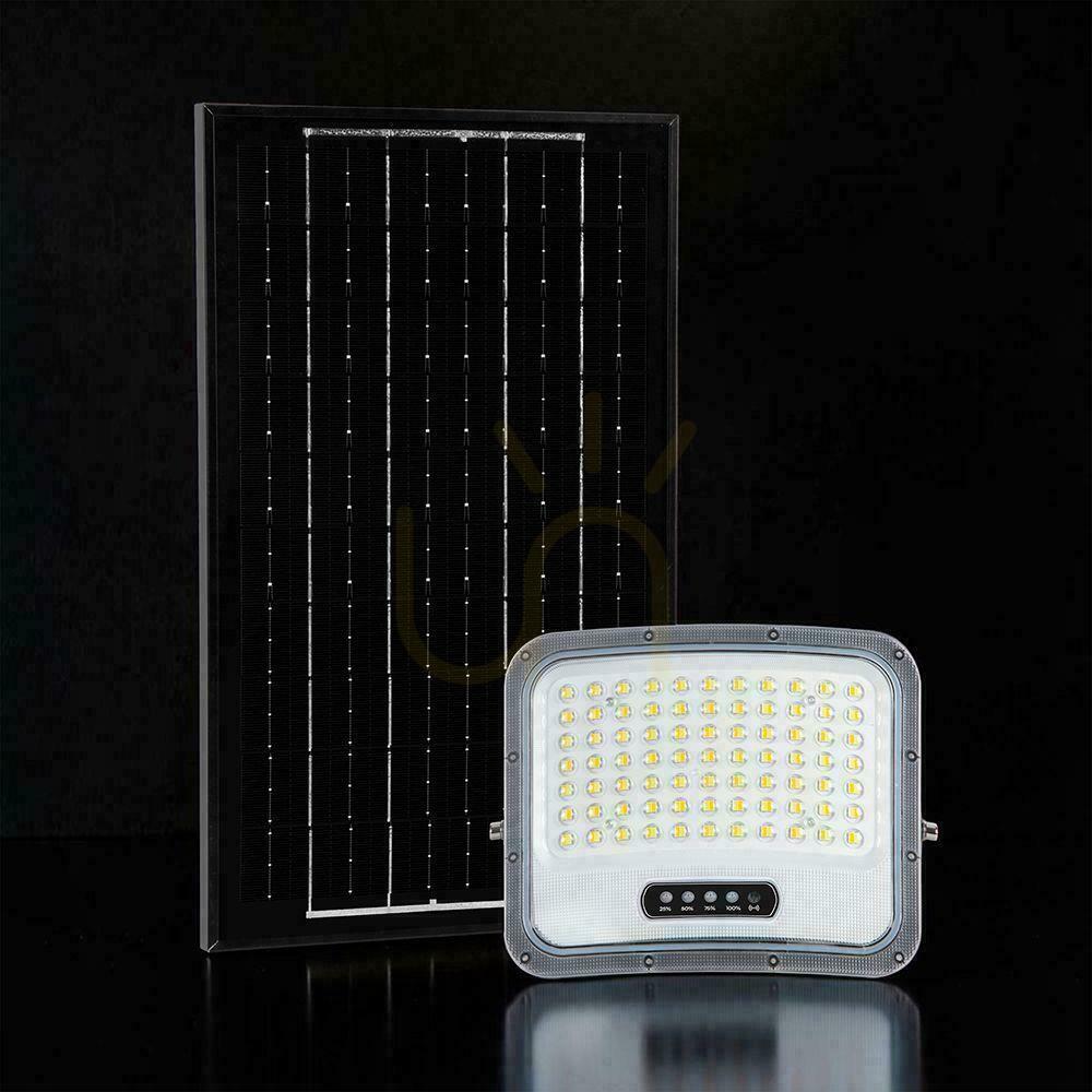 Jelölje be V-TAC 12 W-os napelemes LED-es reflektor távirányítóval és automatikus időzítővel, IP65, fekete, CCT VT-105W 3000 K–4500 K–6500 K, 2000 lm V-TAC 12 W-os napelemes LED-es reflektor távirányítóval és automatikus időzítővel, IP65, fekete, CCT VT-105W 3000 K–4500 K–6500 K, 2000 lm