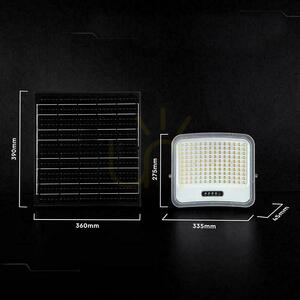 V-TAC 25 W-os napelemes LED-es reflektor távirányítóval és automatikus időzítővel, IP65, fekete, CCT VT-305W 3000 K–4500 K–6500 K, 2000 lm small 4