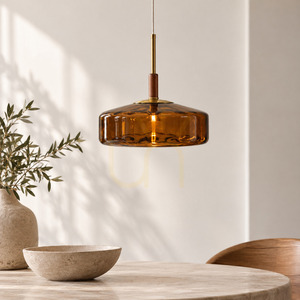 Függőlámpa BAZAR BIZAR cognac üveg fém barna 160 cm small 2