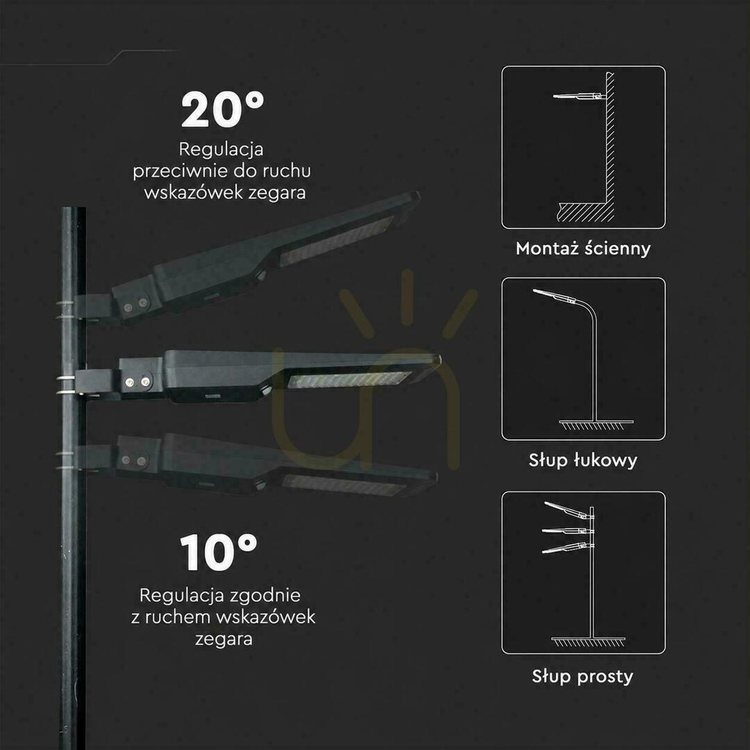 Kilátás V-TAC 40 W-os LED-es napelemes utcai lámpa, fekete, IP65, 150 lm/W, CCT VT-ST43, 6000 lm V-TAC 40 W-os LED-es napelemes utcai lámpa, fekete, IP65, 150 lm/W, CCT VT-ST43, 6000 lm