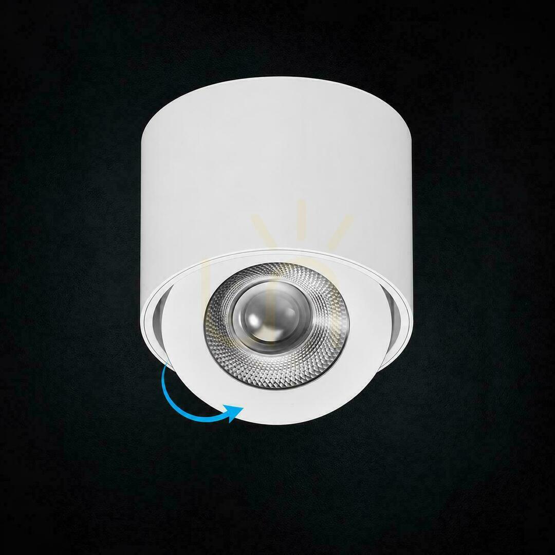 Kilátás V-TAC LED CREE dönthető, felületre szerelhető spotlámpa, 12 W, CRI 90+, CCT, IP44, fehér, VT-110012CCT, 800 lm, 6 év garancia V-TAC LED CREE dönthető, felületre szerelhető spotlámpa, 12 W, CRI 90+, CCT, IP44, fehér, VT-110012CCT, 800 lm, 6 év garancia