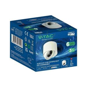 V-TAC LED CREE dönthető, felületre szerelhető spotlámpa, 12 W, CRI 90+, CCT, IP44, fehér, VT-110012CCT, 800 lm, 6 év garancia 3 V-TAC LED CREE dönthető, felületre szerelhető spotlámpa, 12 W, CRI 90+, CCT, IP44, fehér, VT-110012CCT, 800 lm, 6 év garancia small 3