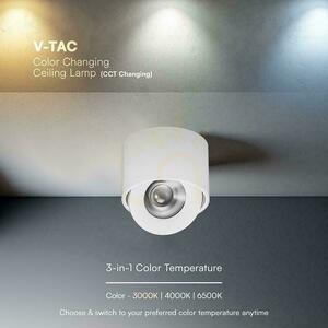 V-TAC LED CREE dönthető, felületre szerelhető spotlámpa, 12 W, CRI 90+, CCT, IP44, fehér, VT-110012CCT, 800 lm, 6 év garancia 6 V-TAC LED CREE dönthető, felületre szerelhető spotlámpa, 12 W, CRI 90+, CCT, IP44, fehér, VT-110012CCT, 800 lm, 6 év garancia small 6