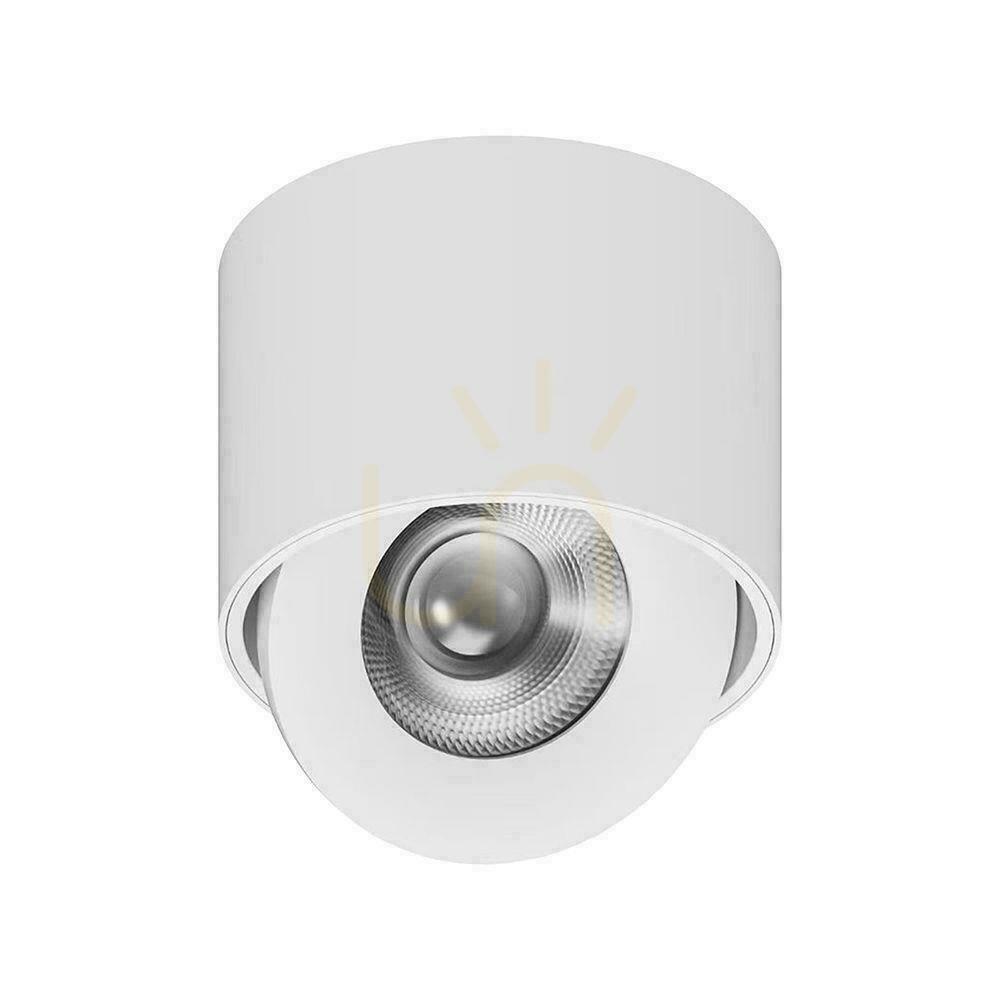 V-TAC LED CREE Tiltable Surface-Mounted Downlight, 12W, CRI90+, CCT, IP44, White, VT-110012CCT, 800 lm, 6-Year Warranty