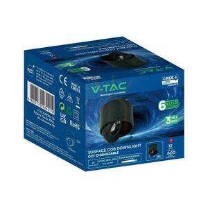 V-TAC LED CREE dönthető, felületre szerelhető spotlámpa, 12 W, CRI90+, CCT, IP44, fehér, VT-110012CCT, 800 lm, 6 év garancia 3 V-TAC LED CREE dönthető, felületre szerelhető spotlámpa, 12 W, CRI90+, CCT, IP44, fehér, VT-110012CCT, 800 lm, 6 év garancia small 3