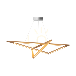 Brinova VINCI LED függesztett lámpa 49 W 3000 K, olajozott tölgy és matt nikkel, 155 cm small 1