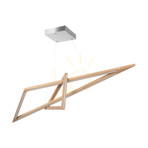 Brinova VINCI LED függesztett lámpa 49 W 3000 K, olajozott tölgy és matt nikkel, 155 cm small 0