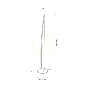 Dubai állólámpa, olajozott tölgy/fekete, 1xLED 33 W, Ø30 cm small 5