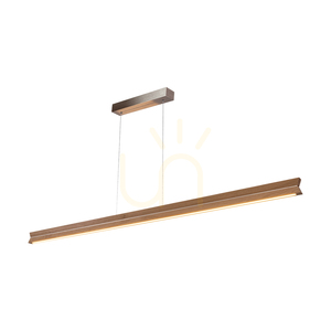Kettős függőlámpa, olajozott tölgy/matt nikkel, 3xLED, 42 W, felfelé és lefelé irányuló világítás, 160 cm small 1