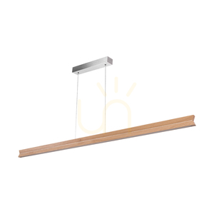 Kettős függőlámpa, olajozott tölgy/matt nikkel, 3xLED, 42 W, felfelé és lefelé irányuló világítás, 160 cm small 0