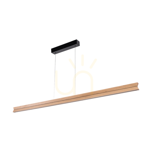 Jelölje be Brinova TWIN függőlámpa 160 cm, olajozott tölgy és fekete, 42 W LED, 3000 K, felfelé és lefelé világító