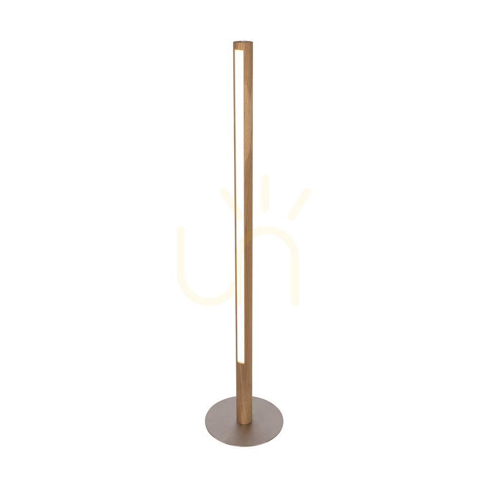 Kilátás Conor állólámpa, olajozott tölgy/matt nikkel, 1xLED 32 W, Ø30 cm Conor állólámpa, olajozott tölgy/matt nikkel, 1xLED 32 W, Ø30 cm