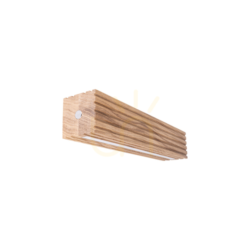 Jelölje be Riflet fali lámpa, olajozott tölgy/alumínium, 2xLED, 13,9 W, 38 cm