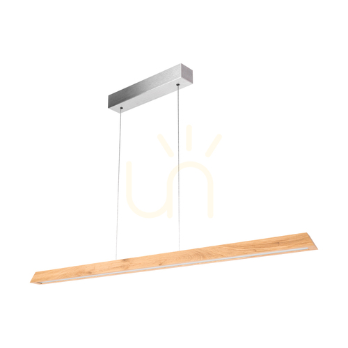 Jelölje be Derott függőlámpa, olajozott tölgy/matt nikkel, 3xLED, 42 W, felfelé és lefelé irányuló világítás, 115 cm
