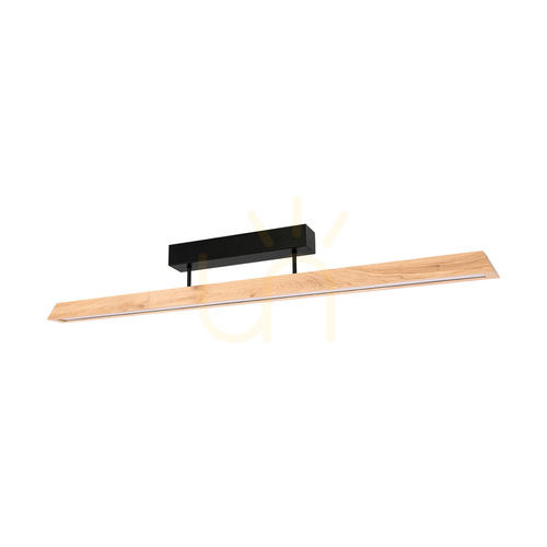 Jelölje be Derott mennyezeti lámpa, olajozott tölgy/fekete, 3xLED, 42 W, 115 cm