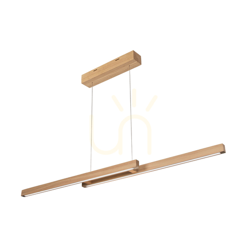 Jelölje be Smal CCT függőlámpa, olajozott tölgy, 2xLED, 27,2 W, felfelé és lefelé irányuló világítás, 120 cm