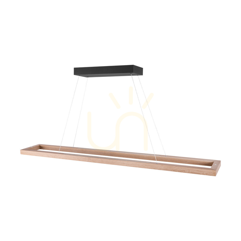Előnézet Legno függesztett lámpa, olajozott tölgy/fekete, 3xLED, 80 W, felfelé és lefelé irányuló világítás, 164,5 cm Legno függesztett lámpa, olajozott tölgy/fekete, 3xLED, 80 W, felfelé és lefelé irányuló világítás, 164,5 cm