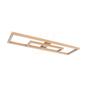 Ramme mennyezeti lámpa / fali lámpa, olajozott tölgy/matt nikkel, 2xLED, 67,5 W, 123,7 cm small 2