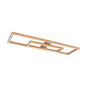 Ramme mennyezeti lámpa / fali lámpa, olajozott tölgy/matt nikkel, 2xLED, 67,5 W, 123,7 cm small 3