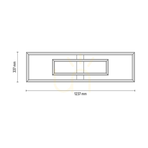 Ramme mennyezeti lámpa / fali lámpa, olajozott tölgy/matt nikkel, 2xLED, 67,5 W, 123,7 cm small 4
