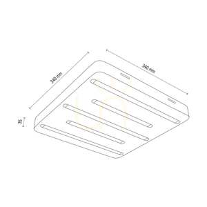 Brinova NEELE mennyezeti és fali lámpa, olajozott tölgy, 5×LED 19,5 W, 34 cm small 5