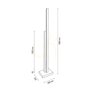 Soho állólámpa, olajozott tölgy, 2xLED, 37,5 W, 28 cm small 4