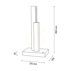 Soho asztali lámpa, olajozott tölgy, 2x10 W-os LED, 21,5 cm small 5