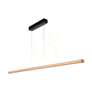 Razmus függesztett lámpa, olajozott tölgy/fekete, 1xLED 46 W, felfelé és lefelé irányuló világítás, 158 cm small 0