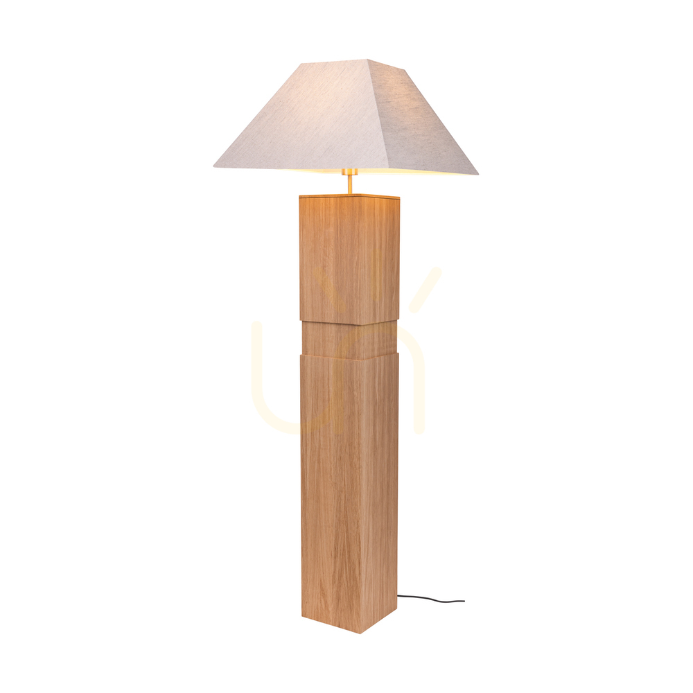 Kilátás Forte állólámpa, olajozott tölgy/matt nikkel, bézs lámpaernyő, 1xE27, 58 cm Forte állólámpa, olajozott tölgy/matt nikkel, bézs lámpaernyő, 1xE27, 58 cm
