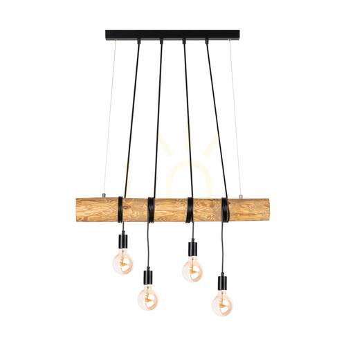 Jelölje be Hikari függőlámpa, barna/fekete, 4xE27, 90 cm