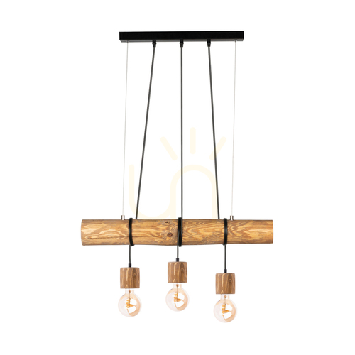 Jelölje be Skog függőlámpa, barna/fekete, 3xE27, 70 cm
