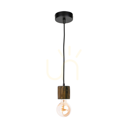 Jelölje be Skog függőlámpa, diófa/fekete, 1xE27, Ø10 cm