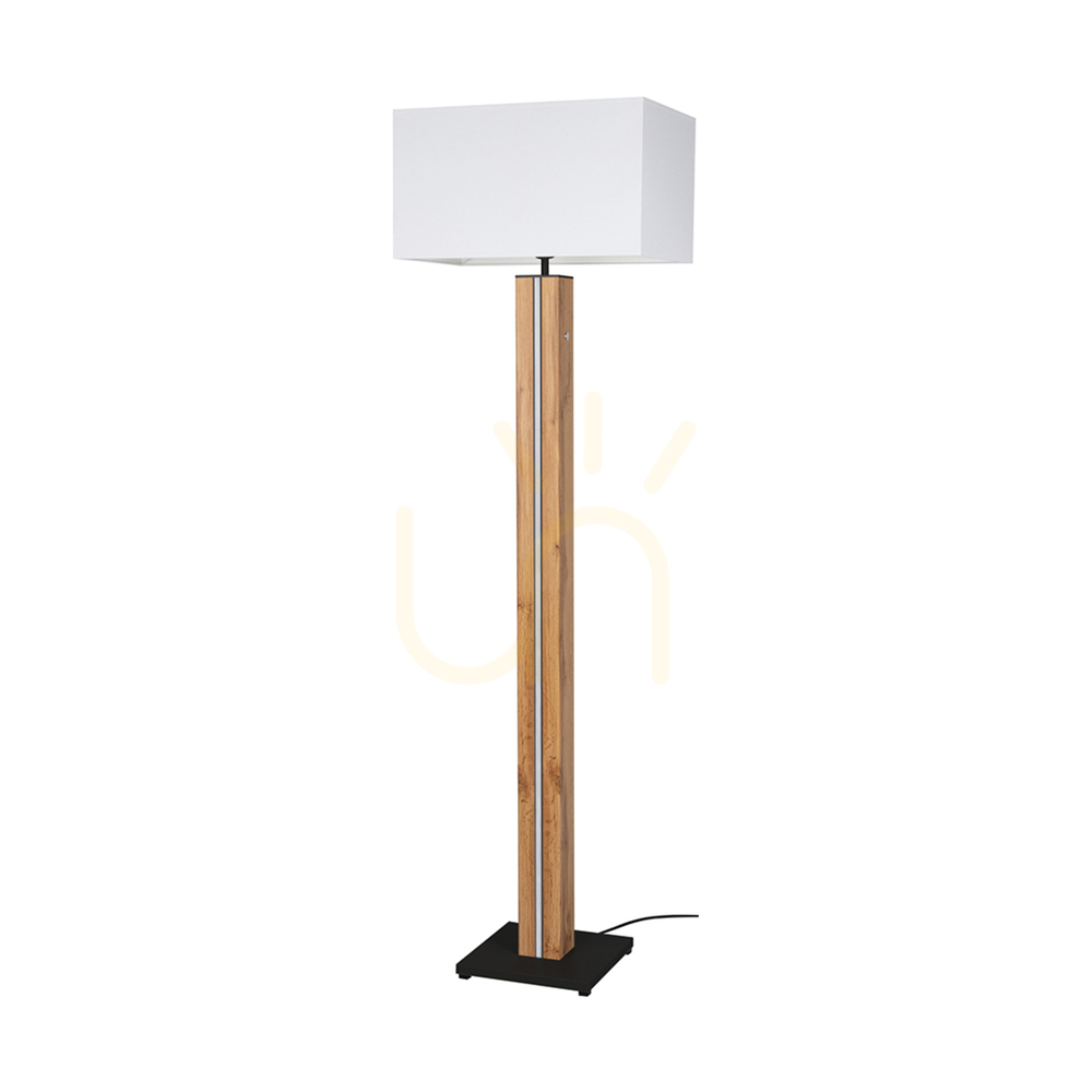 Jelölje be Flamo állólámpa, tölgy/fekete, fehér lámpaernyő, 1xE27 + 1x16 W-os LED, 45 cm Flamo állólámpa, tölgy/fekete, fehér lámpaernyő, 1xE27 + 1x16 W-os LED, 45 cm