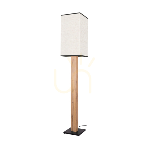 Jelölje be Nomma állólámpa, tölgy/fekete, bézs-fekete lámpaernyő, 1xE27, 30 cm